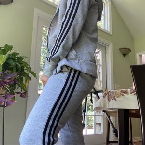 Addidas 3-Stripes full zip hoodie & jogger set